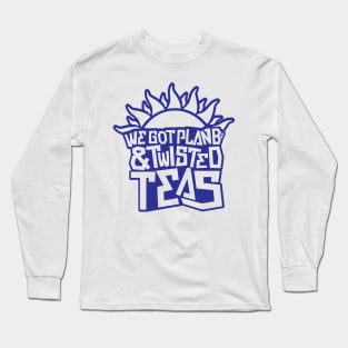 Plan Bs & Twisted Teas - Blue Outline Long Sleeve T-Shirt